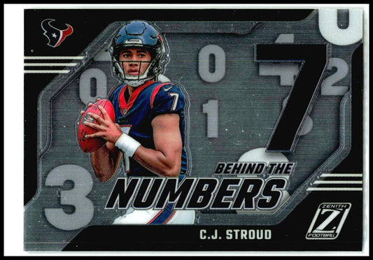 2023 Panini Zenith Behind the Numbers #5 C.J. Stroud Houston Texans