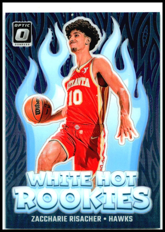 2024-25 Donruss Optic White Hot Rookies Purple #4 Zaccharie Risacher Hawks