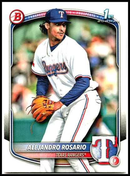 2025 Bowman Prospects #BP-125 Alejandro Rosario Texas Rangers