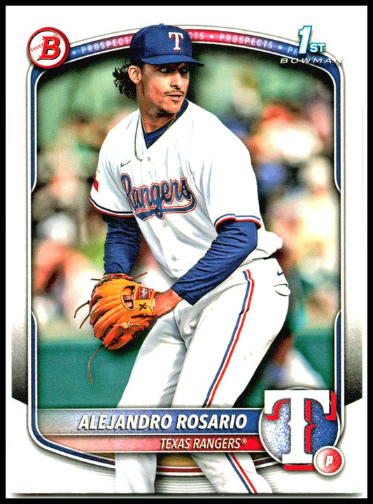 2025 Bowman Prospects #BP-125 Alejandro Rosario Texas Rangers