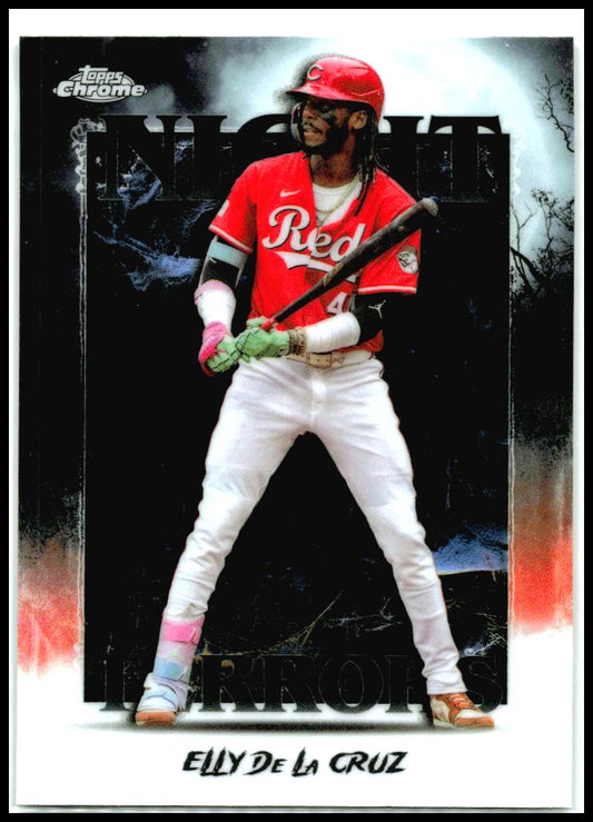 2025 Topps Chrome Update Night Terrors #NT-6 Elly De La Cruz Cincinnati Reds