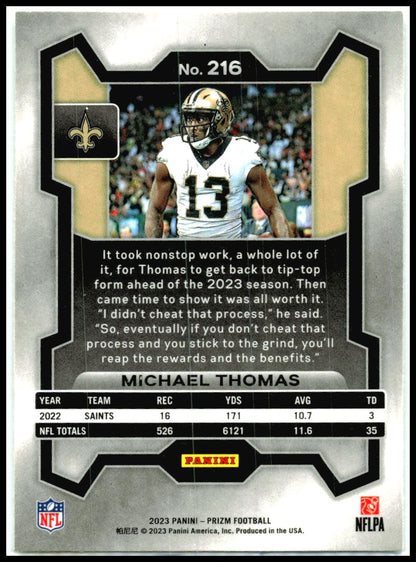 2023 Panini Prizm #216 Michael Thomas New Orleans Saints