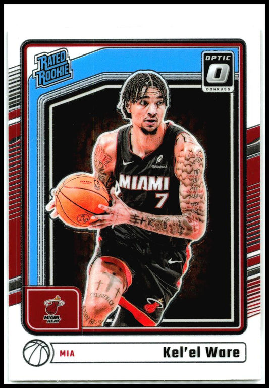 2024-25 Donruss Optic #280 Kel'el Ware Rookie Miami Heat