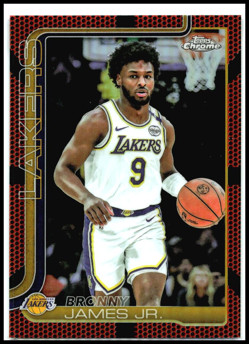 2025-26 Topps Chrome Basketball Refractor #182 Bronny James Jr. Lakers