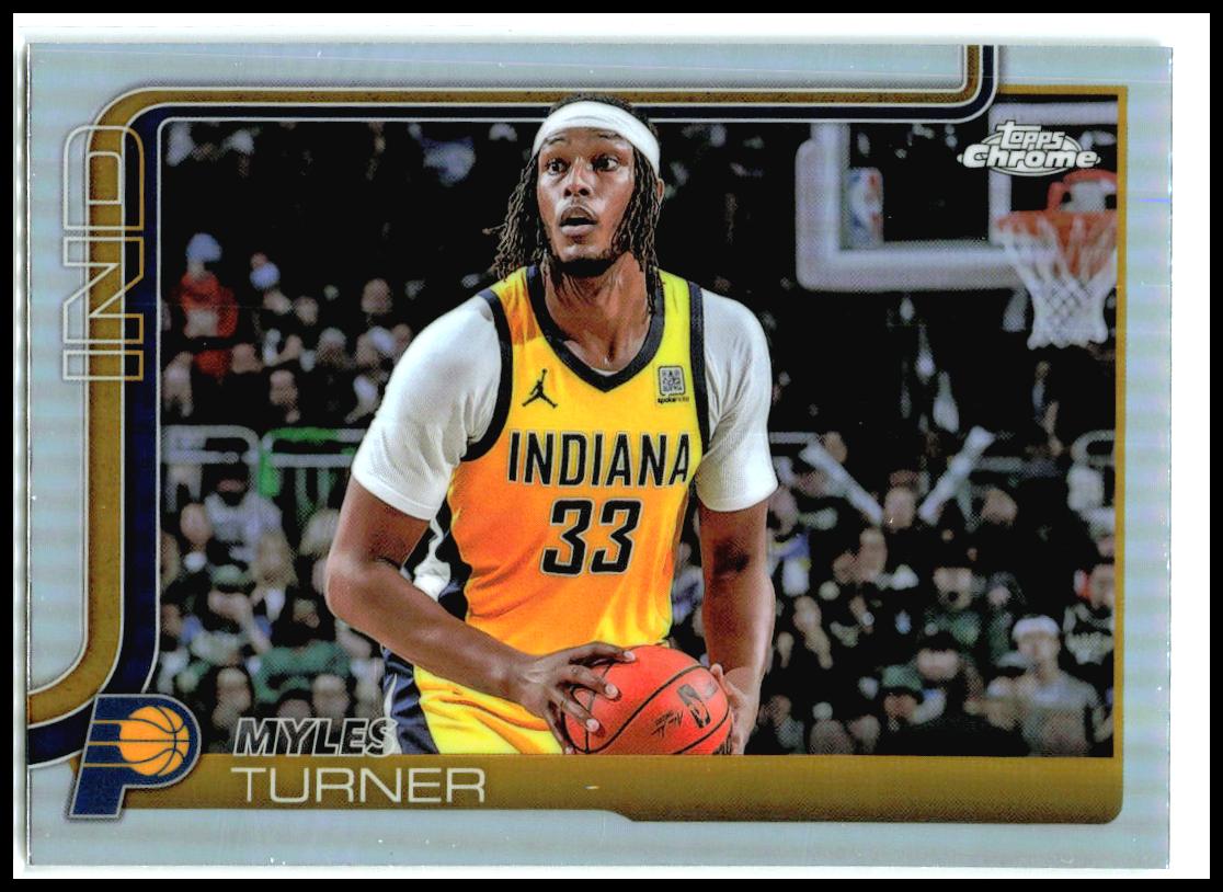 2025-26 Topps Chrome Refractor #29 Myles Turner Indiana Pacers