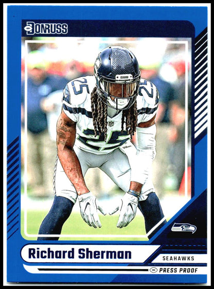2024 Donruss Press Proof Purple #149 Richard Sherman Seattle Seahawks