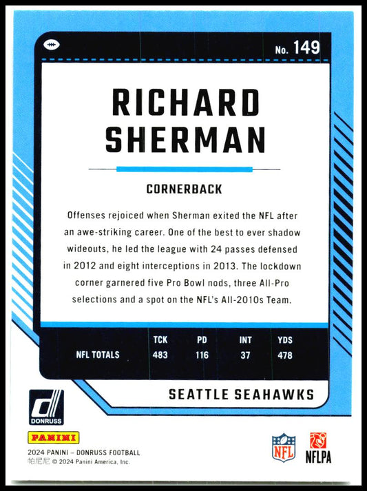 2024 Donruss #149 Richard Sherman Seattle Seahawks