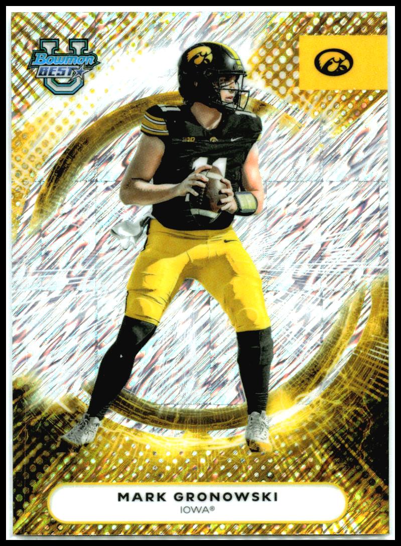 2025 Bowman University Best Shimmer #39 Mark Gronowski Iowa Hawkeyes
