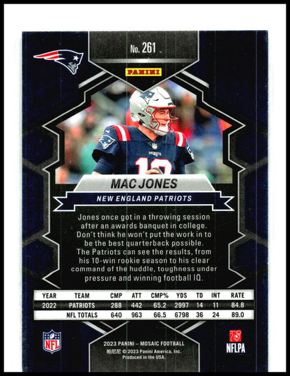 2023 Panini Mosaic #261 Mac Jones New England Patriots