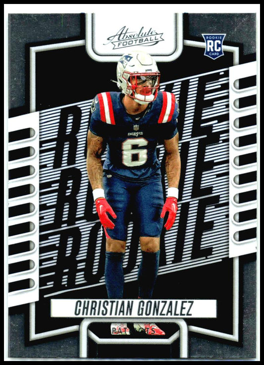2023 Panini Absolute Black #153 Christian Gonzalez New England Patriots