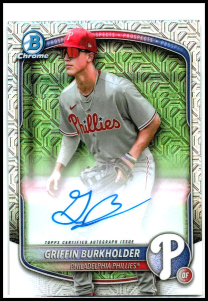 2025 Bowman Chrome Auto Mega Mojo #BMA-GB Griffin Burkholder Auto Phillies