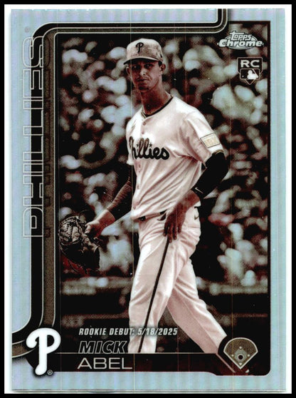 2025 Topps Chrome Update Sepia Refractors #USC87 Mick Abel Rookie Phillies