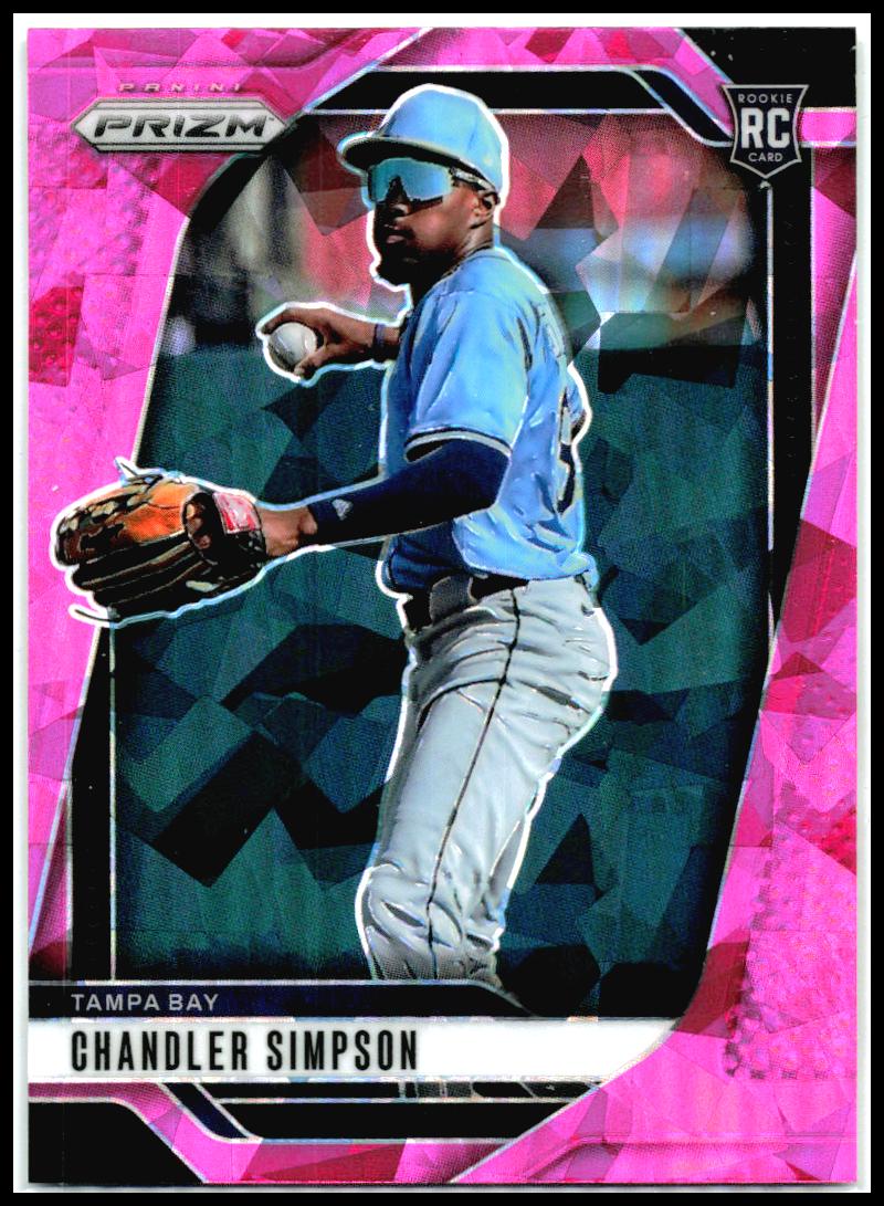 2025 Panini Prizm Pink Ice Prizms #49 Chandler Simpson Rookie Tampa Bay Rays