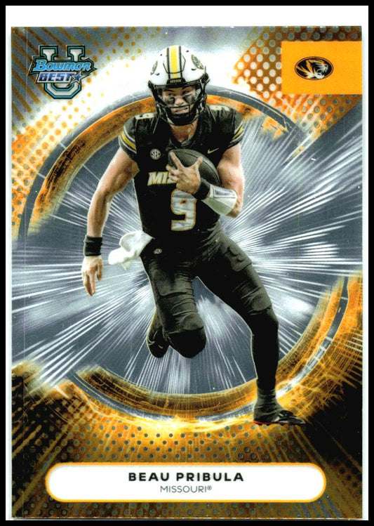 2025 Bowman University Best #12 Beau Pribula Missouri Tigers