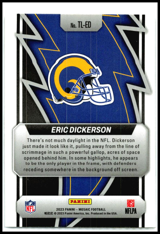 2023 Panini Mosaic Thunder Lane Mosaic #TL-ED Eric Dickerson Los Angeles Rams