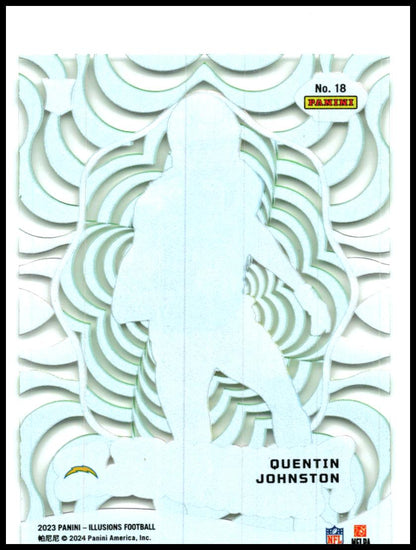 2023 Panini Illusions Funkadelic Emerald #18 Quentin Johnston Chargers