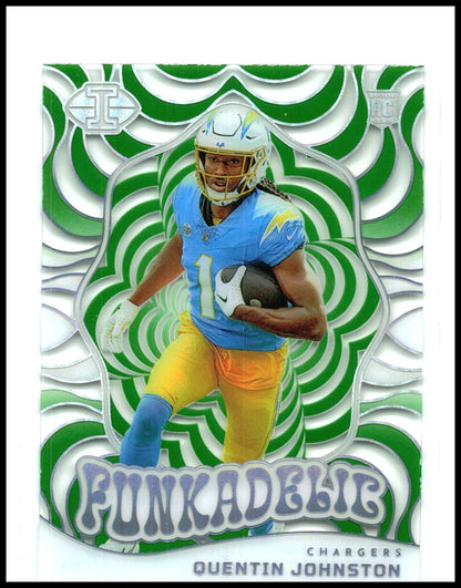 2023 Panini Illusions Funkadelic Emerald #18 Quentin Johnston Chargers