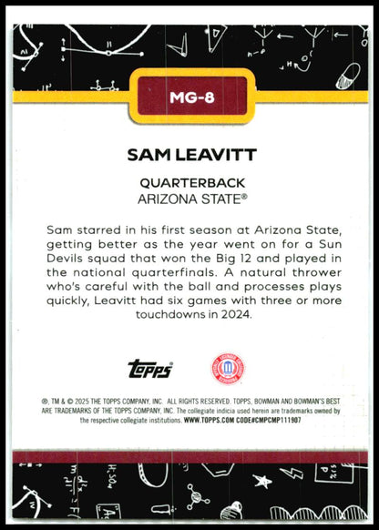 2025 Bowman University Best Making The Grade #MG-8 Sam Leavitt Sun Devils