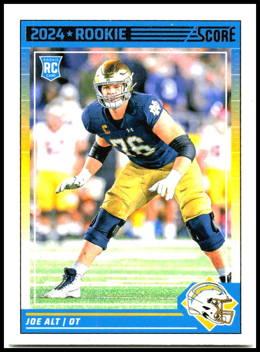 2024 Score #307 Joe Alt Rookie Los Angeles Chargers