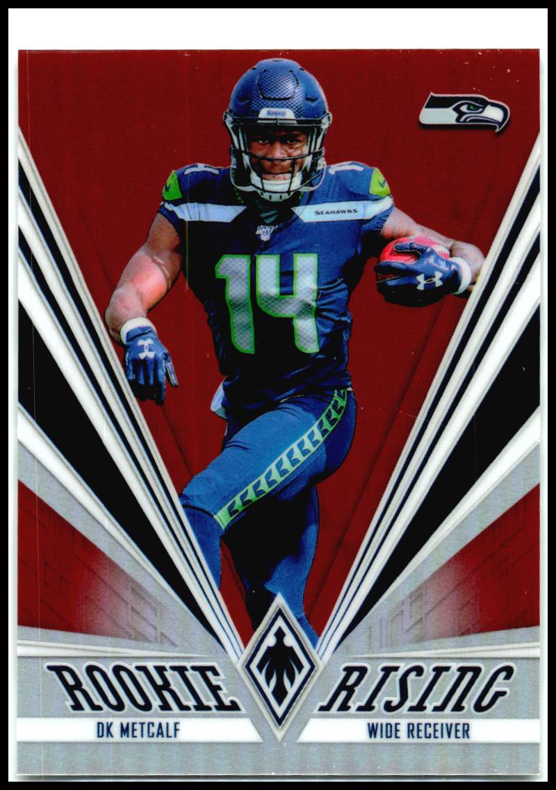 2019 Panini Phoenix Rookie Rising Red #8 DK Metcalf #/299 Seattle Seahawks