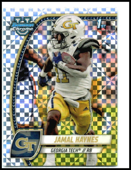 2024 Bowman University Chrome X-Fractor #90 Jamal Haynes Georgia Tech