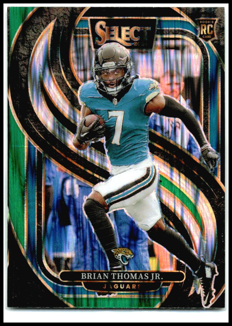 2024 Select Black & Green Prizm Shock #143 Brian Thomas Jr. Rookie Jaguars