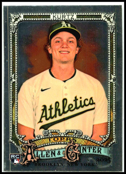 2025 Topps Allen & Ginter Silver Portrait #296 Nick Kurtz Rookie Athletics