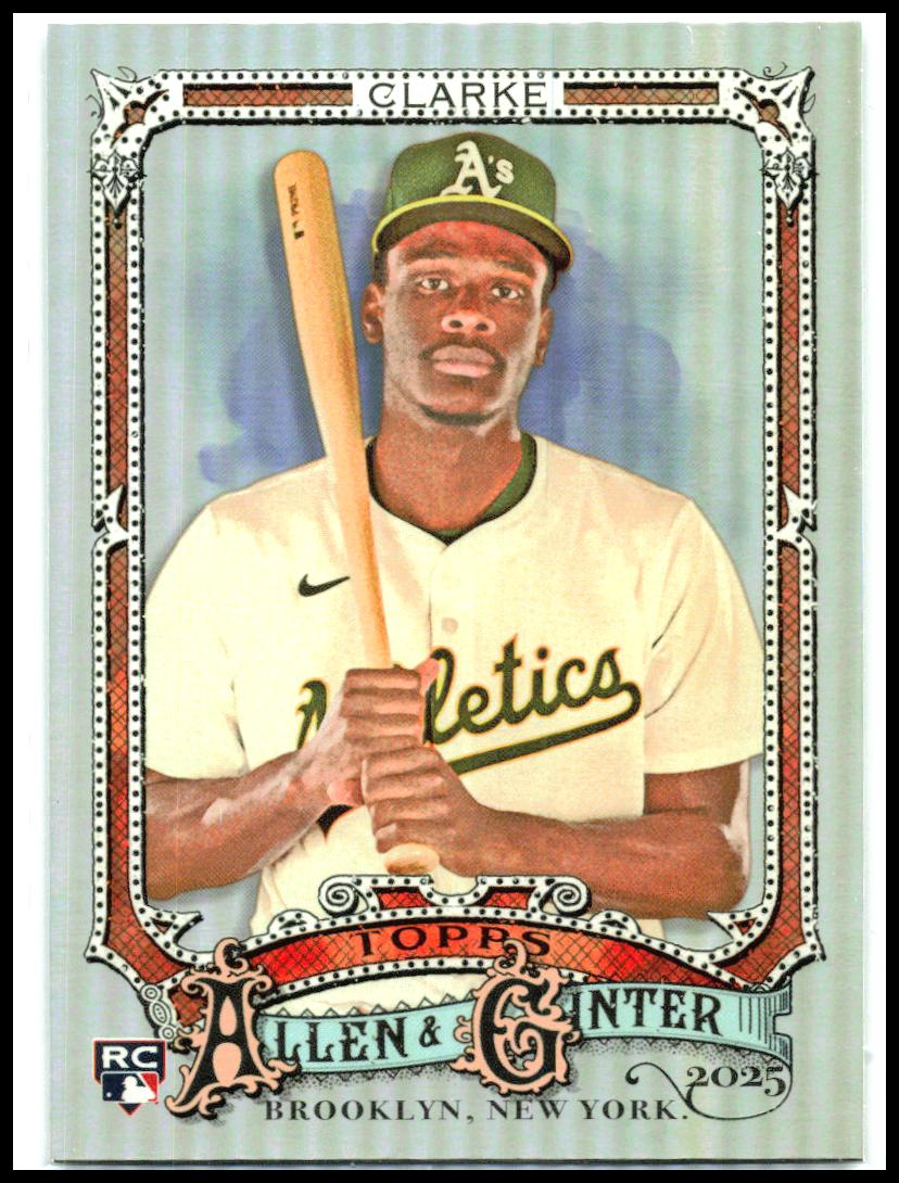 2025 Topps Allen & Ginter Silver Portrait #278 Denzel Clarke Rookie Athletics