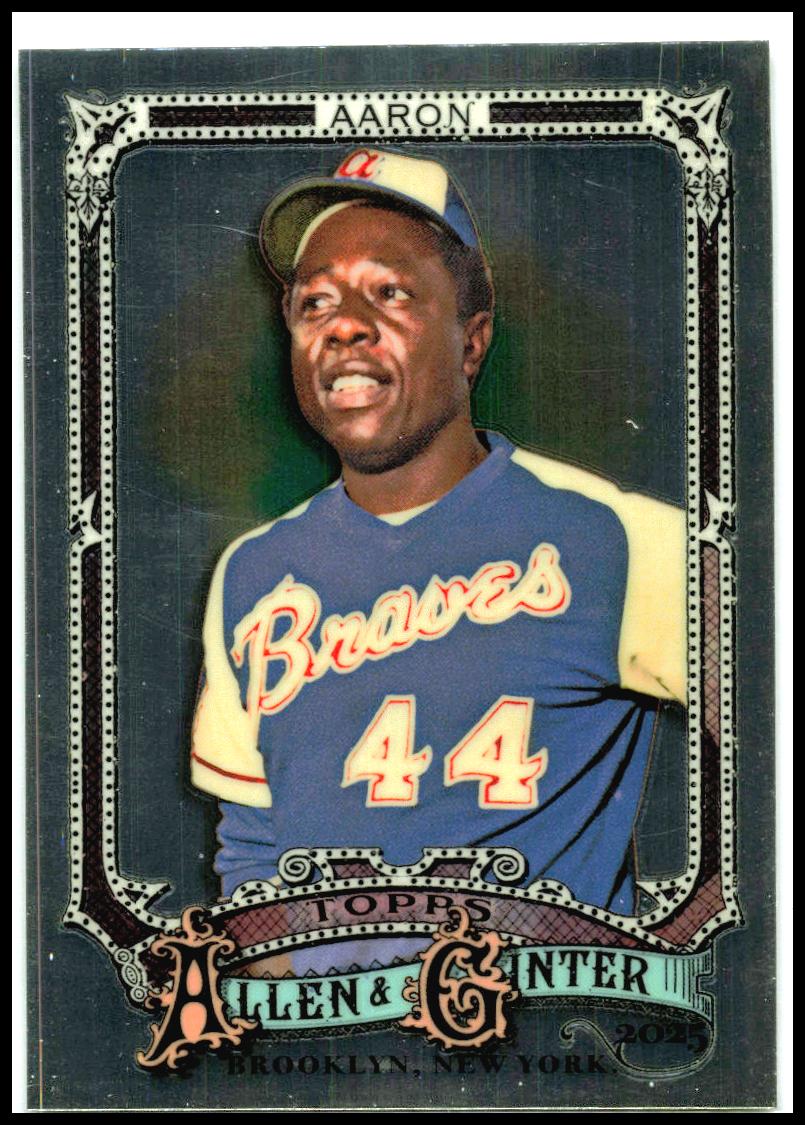 2025 Topps Allen & Ginter Silver Portrait #13 Hank Aaron Atlanta Braves