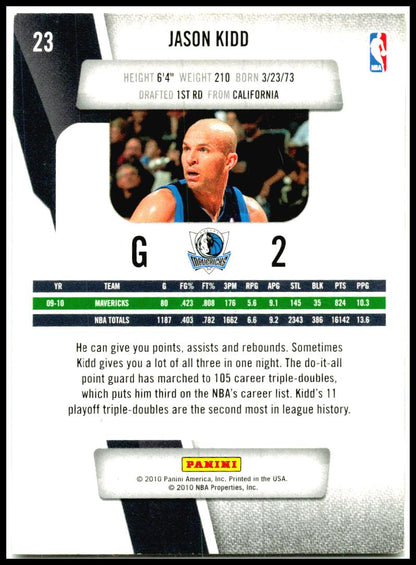 2010-11 Panini Prestige #23 Jason Kidd Dallas Mavericks