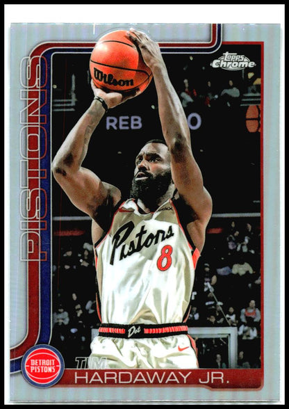 2025-26 Topps Chrome Refractor #7 Tim Hardaway Jr. Detroit Pistons