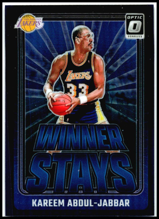 2024-25 Donruss Optic Winner Stays Purple #14 Kareem Abdul-Jabbar Lakers