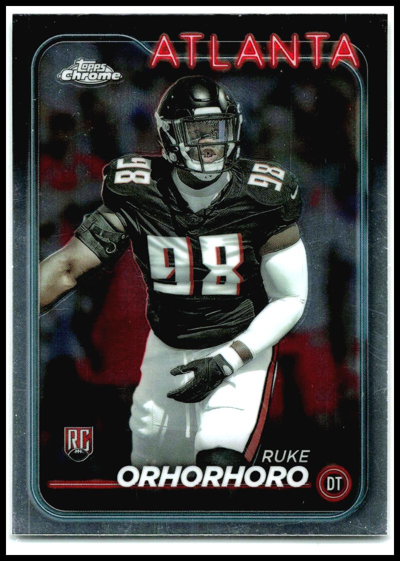 2024 Topps Chrome #279 Ruke Orhorhoro Rookie Atlanta Falcons
