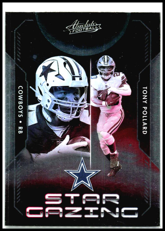 2023 Panini Absolute Star Gazing #SG-9 Tony Pollard Dallas Cowboys