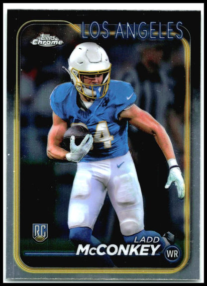 2024 Topps Chrome #212 Ladd McConkey Rookie Los Angeles Chargers