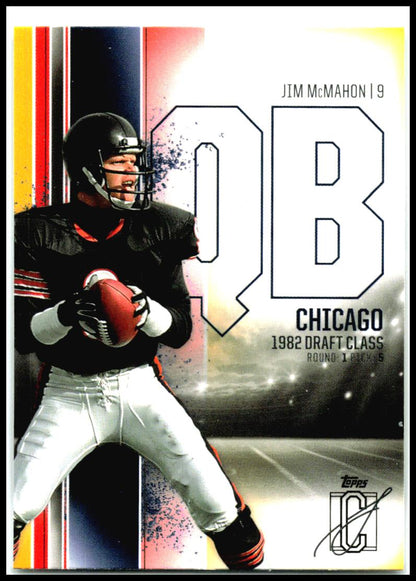 2024 Topps Signature Class Red & Yellow #6 Jim McMahon Chicago Bears