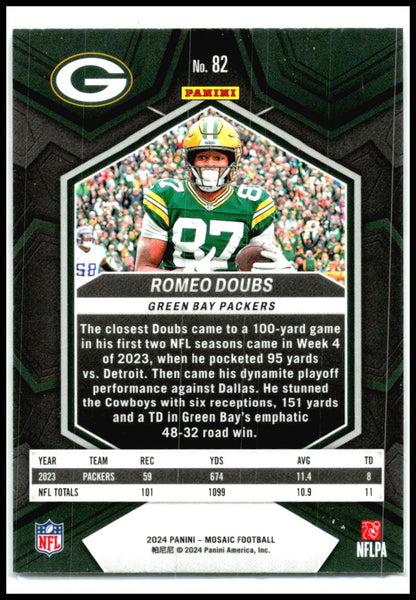 2024 Panini Mosaic #82 Romeo Doubs Green Bay Packers