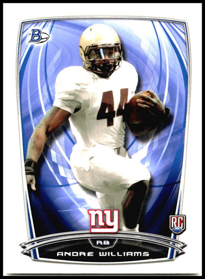 2014 Bowman Rookies #101 Andre Williams Rookie New York Giants