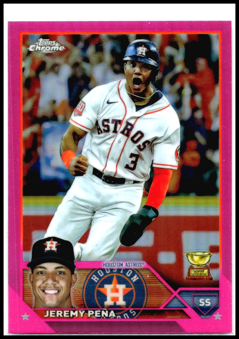 2023 Topps Chrome Pink Refractors #113 Jeremy Peña Houston Astros