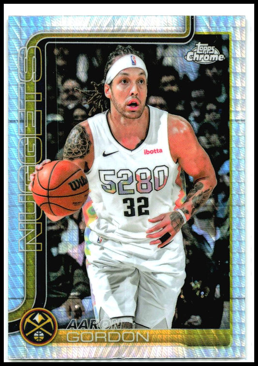 2025-26 Topps Chrome Prism Refractor #100 Aaron Gordon Denver Nuggets