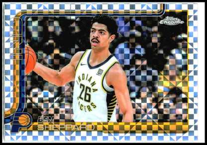 2025-26 Topps Chrome X-Fractor #94 Ben Sheppard Indiana Pacers