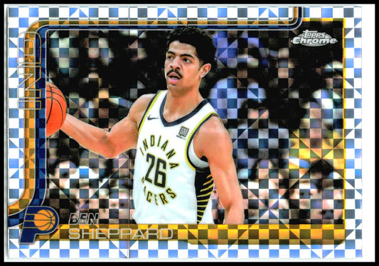 2025-26 Topps Chrome X-Fractor #94 Ben Sheppard Indiana Pacers