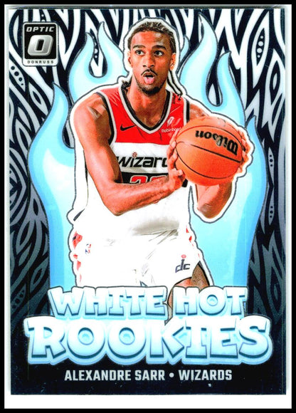 2024-25 Donruss Optic White Hot Rookies #14 Alexandre Sarr Washington Wizards