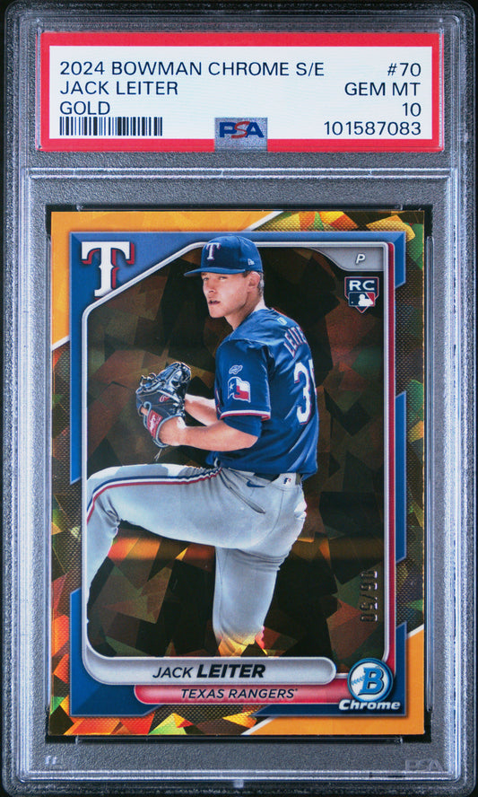 2024 Bowman Chrome Sapphire Edition Gold #70 Jack Leiter
