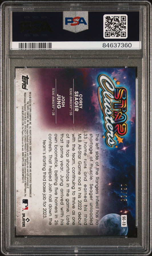 2023 Topps Cosmic Chrome Star Clusters Star Clusters Orange #SC13 Seager/Jung