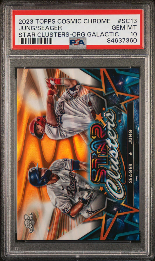 2023 Topps Cosmic Chrome Star Clusters Star Clusters Orange #SC13 Seager/Jung