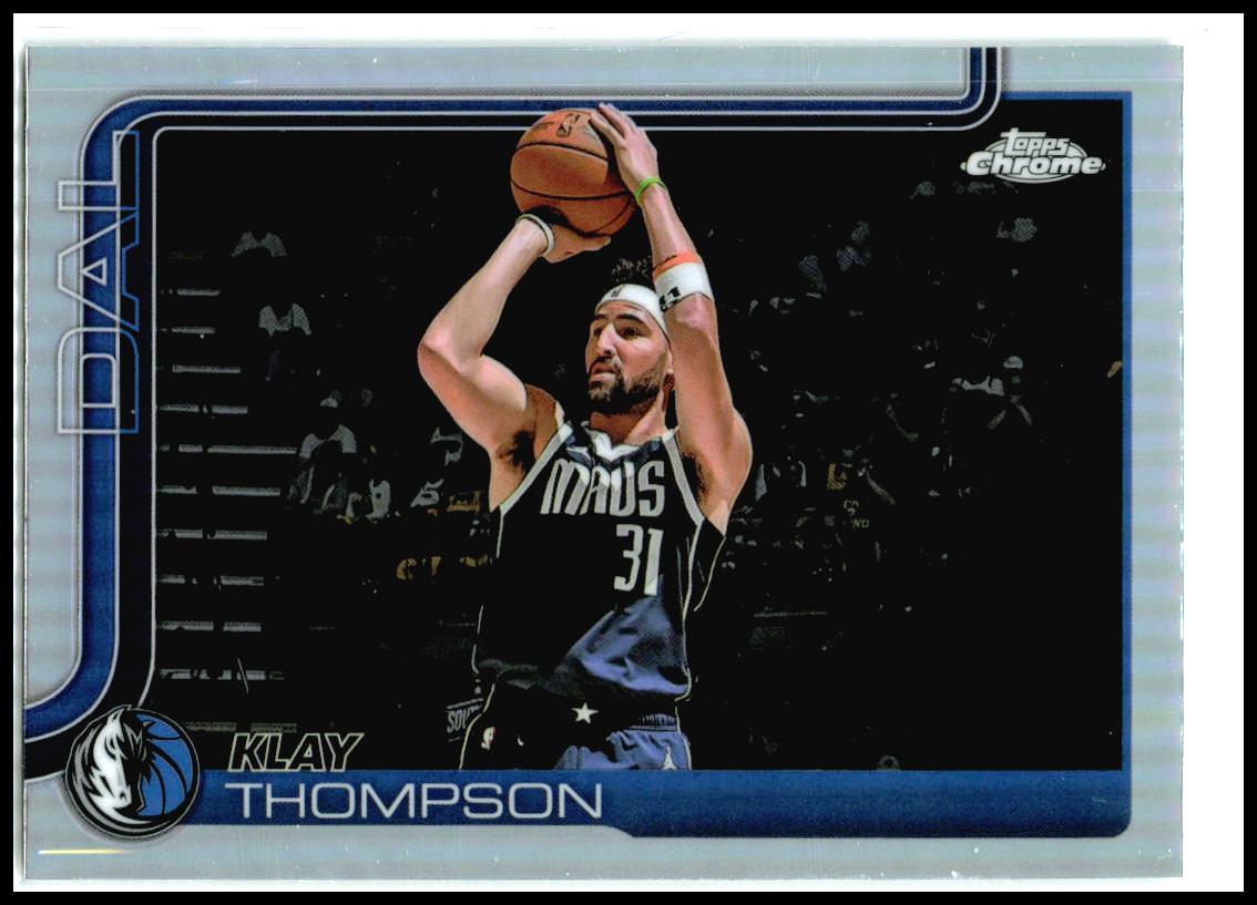2025-26 Topps Chrome Refractor #42 Klay Thompson Dallas Mavericks