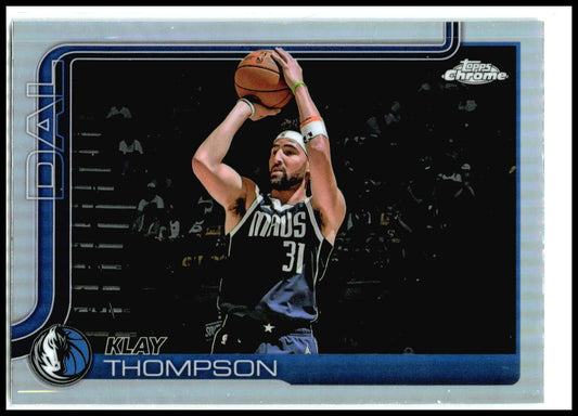 2025-26 Topps Chrome Refractor #42 Klay Thompson Dallas Mavericks