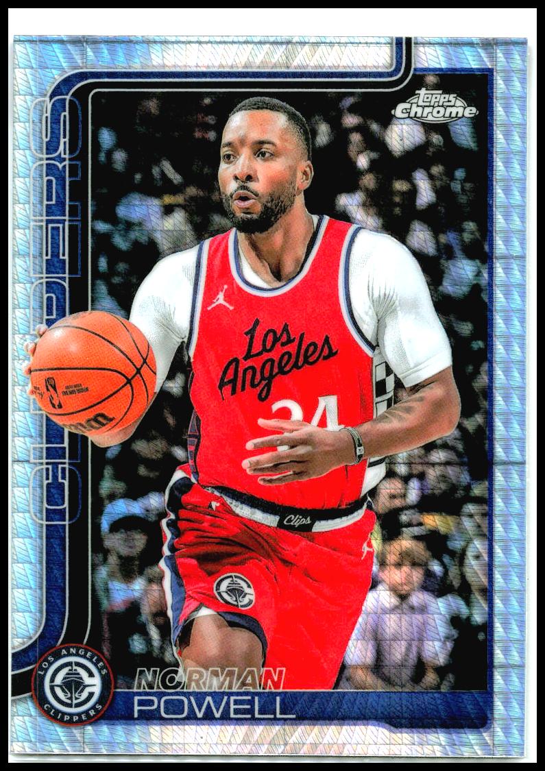 2025-26 Topps Chrome Prism Refractor #22 Norman Powell Los Angeles Clippers