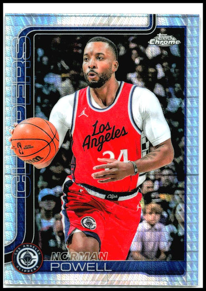 2025-26 Topps Chrome Prism Refractor #22 Norman Powell Los Angeles Clippers